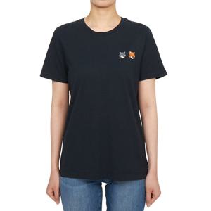 메종키츠네 더블 볼드 폭스헤드 반팔티셔츠 OW011CFKJ0008 P190