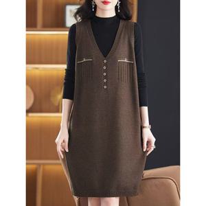 [베나프]딥브이넥 민소매 니트원피스_BJ3OP003