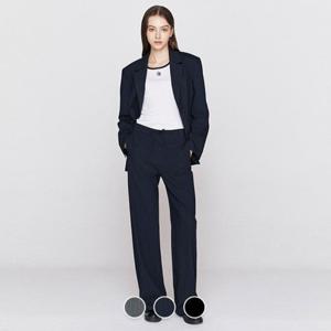 [지오다노]여성 가을 와이드핏 허리 스트링 풀밴딩 스판 슬랙스 415906