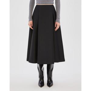 질스튜어트 뉴욕 여성 24FW 품절임박 블랙 단색 울혼방 플레어스커트 JSSK4D240BA