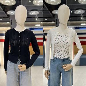 [타미진] T32F6KCD12TWT1 여성 라운드 포인텔 슬림 가디건