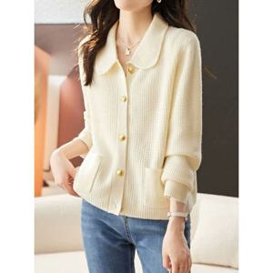 [베나프]골드버튼 와플 니트가디건_BJ3GD015