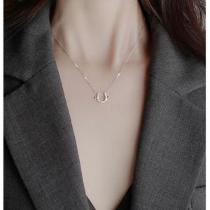 써지컬목걸이 써지컬스틸 큐빅 말발굽 목걸이 3컬러