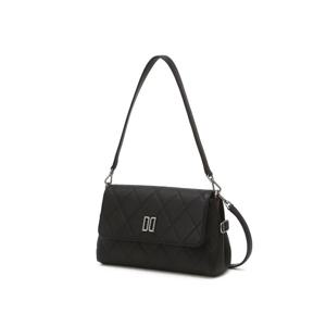 [닥스ACC][아가일] 블랙 아가일 패턴 소가죽 플랩형 숄더백 DCBA6E431