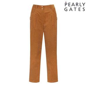 파리게이츠 (521E4PT303) 여성 코듀로이 사이드 탭 팬츠 & 부클 파우치