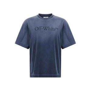 오프화이트 반팔 티셔츠 OMAA120F25JER00P4343 Blue