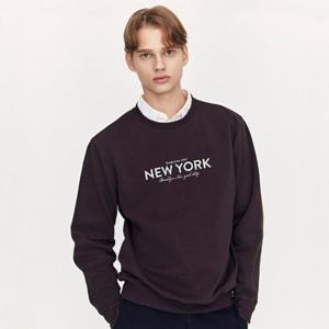 지오다노 025921 남성 겨울 기모 브러시드 프린트 테리 맨투맨 01025921