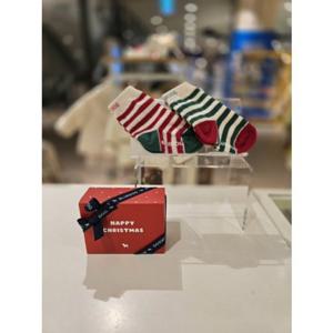[블루독베이비] 25 FW(레드)크리스마스 하프양말(45C1481002)백일 돌 선물 조카 크리스마스 성탄절 (45C148