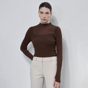 [데코] (본사직영) 시스루 반폴라 니트-DCKTC4901B