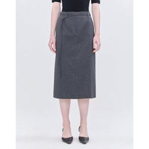 질스튜어트 뉴욕 여성 25SS 시즌오프 그레이 스트라이프 스커트 (벨트 스트랩 탈착) JSSK5B230G2