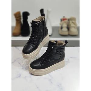 한슈 세이브존03 레이스업 퍼 안감 하이탑 여성 스니커즈 단화 4.5cm AGHS61s769ntA