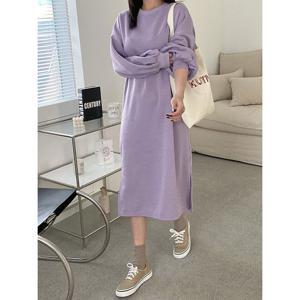 [베나프]무지 루즈핏 기모 원피스_FG4OP001