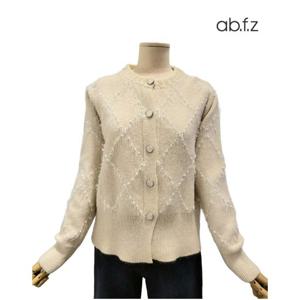 [에이비에프지]펄감 포인트 럭셔리 라운드넥 긴팔 니트 APA1HY52B