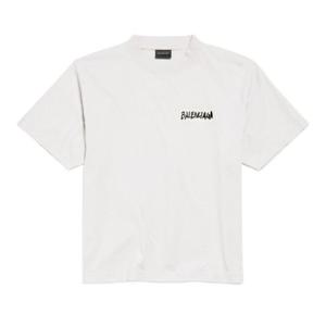 발렌시아가 라운드넥 로고 코튼 반팔 티셔츠 850990 TTVL69012