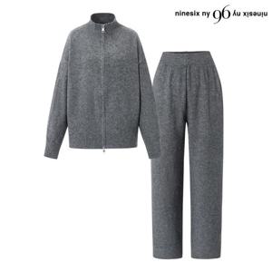 [나인식스뉴욕]데일리 니트 집업 가디건 밴딩 팬츠 셋업 (NP4OW007L0)