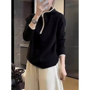 [베나프]라인 반집업 후드 티셔츠_BK1LT002