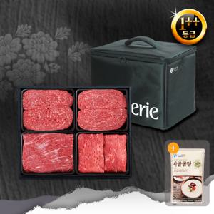 [청풍명월]1++등급 한우 로얄3호세트(1.6kg, 각400g 불고기+불고기+국거리+산적)