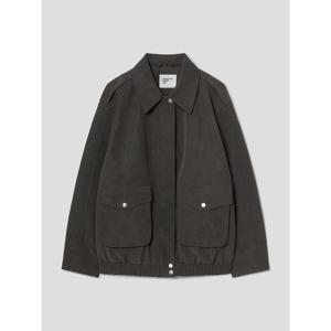 (35613ZCM2H) [에잇세컨즈] 스웨이드 이펙트 레더 블루종  카키