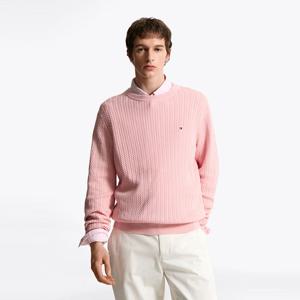 [공식][타미힐피거] 헤링본 스트럭처 크루넥 스웨터 (T12F0KPO040MT1TH4)