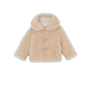 봉통 여아 베이지 퍼 코트 BB44012K_11025H