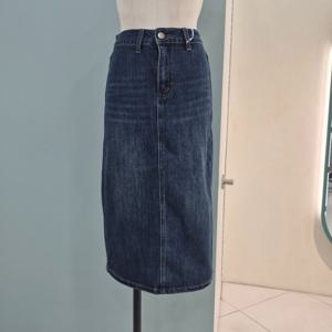 [수스]H라인 데님 미디스커트 S261BSK252/블루