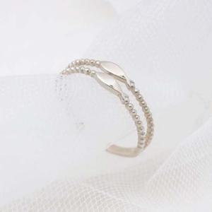 92.5 실버 트윈 물고기 더블 링 프리사이즈 은 반지