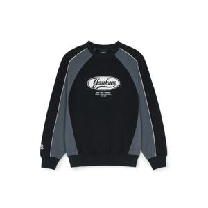 MLB긴팔티 JQT 3AMTV0251-50BKS 바시티 스포티브 컬러블록 레터링 맨투맨 뉴욕양키스