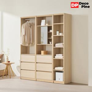 데코파인 댄디 드레스룸 1600 L세트 서랍옷장 화장대 오픈선반장