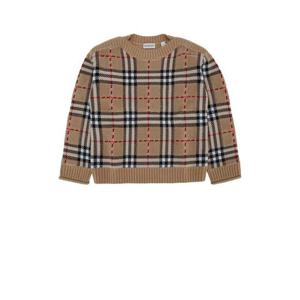 버버리 주니어 키즈 브라운 Patrick 긴팔 스웨터 8105822 B9368