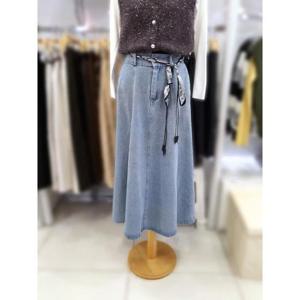 밸리걸 세이브존03 [밸리걸] 무드블루 데님 플레어 스커트 825260
