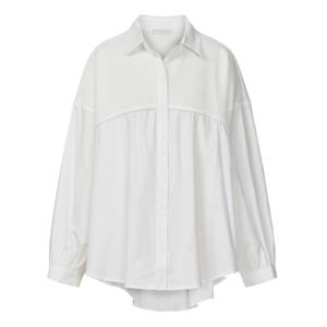 [포커스]내추럴 니트 배색 롱 블라우스 PBINF6S1BL5141