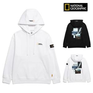 내셔널지오그래픽 N241UHD040 오세아니아 그래픽 세미오버핏 남여공용 후드 티셔츠