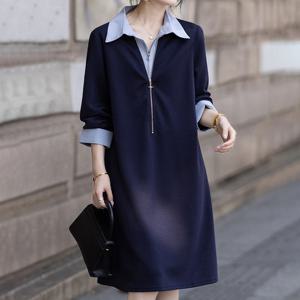 ATMARK 더블집업미디캐주얼원피스_AA61OP008G