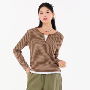 체이스컬트 동백01 스트라이프 레이어드티 FARG5168B0