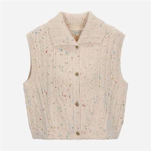 써스데이아일랜드 카라넥 케이블 니트 베스트 T258MVT233W 354243