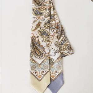 [닥스핸드백] 페이즐리 옐로우 실크 스카프 DCSC6E551Y1