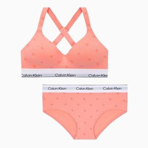 [캘빈클라인 언더웨어] 아이콘 코튼 리프트 브라 힙스터 세트 QF8500-QF8526-2XZ