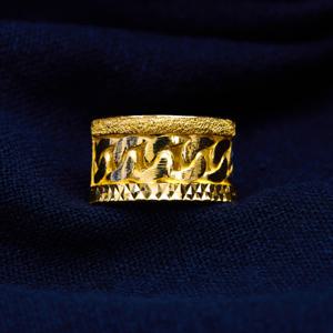 순금 24K 컷팅 물결 남성 남자 금 링 반지 18.75g (5돈)