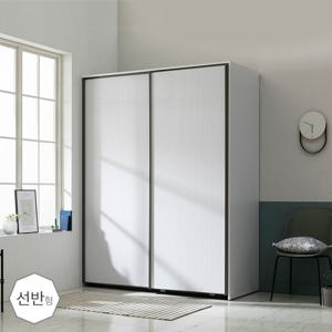 장인가구 유니크 베이직 엠보매트 선반형 1800 슬라이딩 옷장