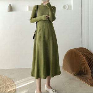 [베나프]샐리 골지 롱 니트 원피스_BE4OP020