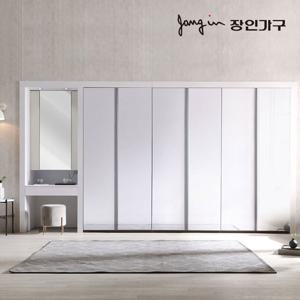 장인가구 아이브 드홈 글로우 여닫이 파우더 붙박이장 5CM