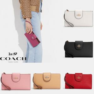 코치(COACH) C2869 여자 테크 스트랩 가죽 지갑