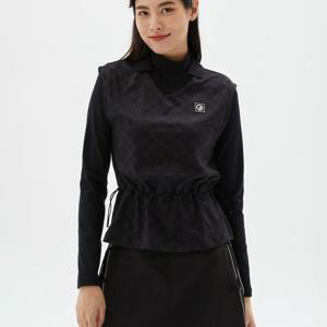 [팬텀] 여성 베스트 레이어드 하이넥 긴팔 티셔츠