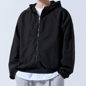 [탑보이][탑보이] 솔리드 후드 오버핏 바람막이 점퍼 (LC093)