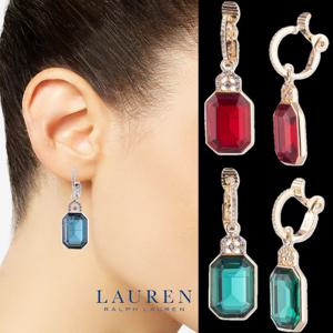 폴로 랄프로렌 16628799 여자 컬러 크리스탈 클립 후프 귀걸이