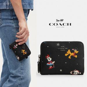 코치 CN028 cpn 여자 디즈니 콜라보 프린티드 지퍼 스몰 지갑