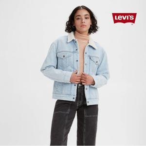 리바이스 361370058 여자 엑스보이프렌드 양털 데님 트러커 자켓