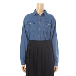 [페이지플린]베이직 양 포켓 긴팔 데님 셔츠 (F4ABL001)