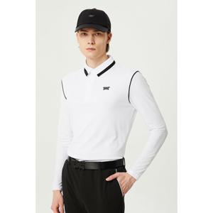 [PXG공식] 남성 여름 라인 쿨슬리브 카라긴팔티셔츠-PIMPM211401