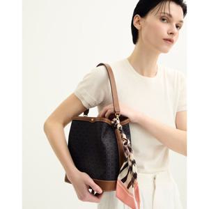 [닥스ACC][SAINT BARNET]브라운 바넷 DD패턴 가죽배색 미디움 버킷백 DCBA4E863